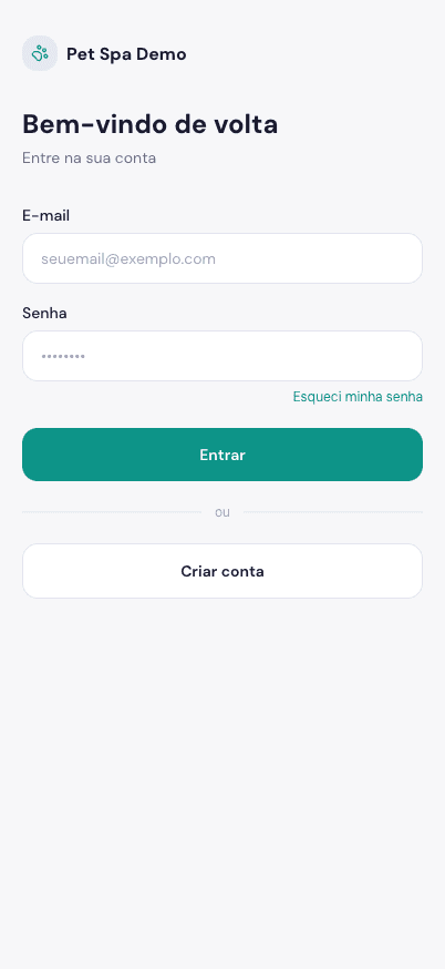 App com a marca do estabelecimento
